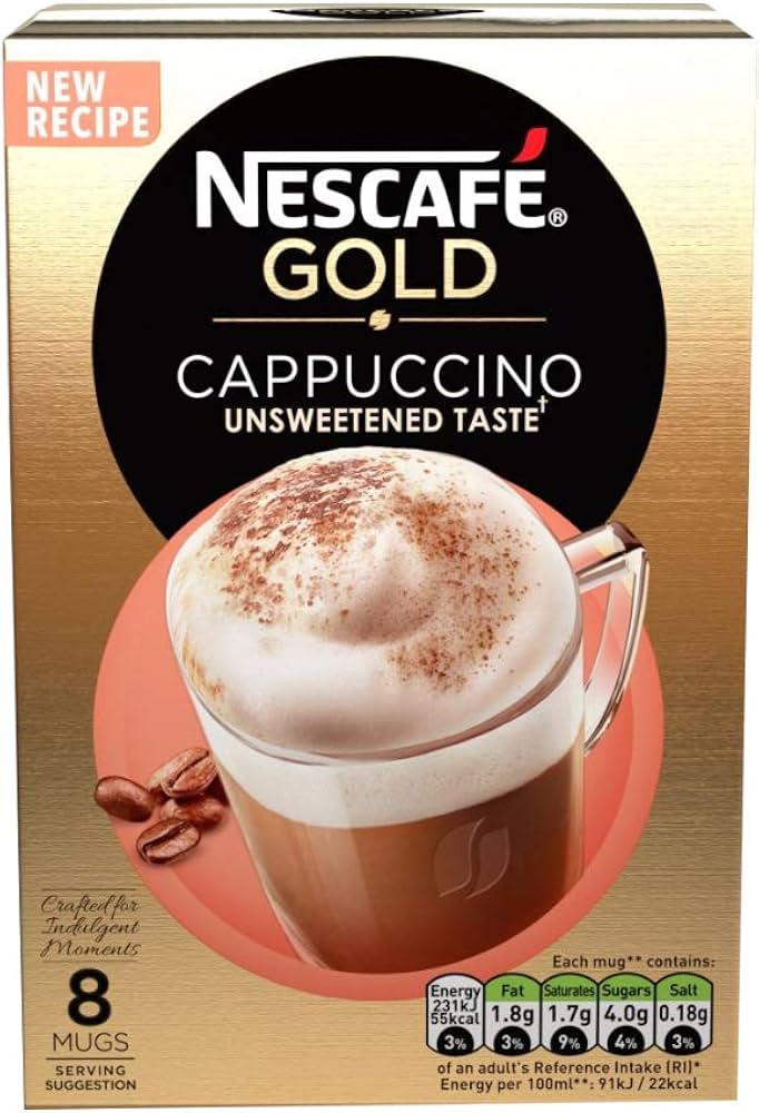 NESCAFE GOLD CAPPUCCINO UNSWEETENED 6*113.6G