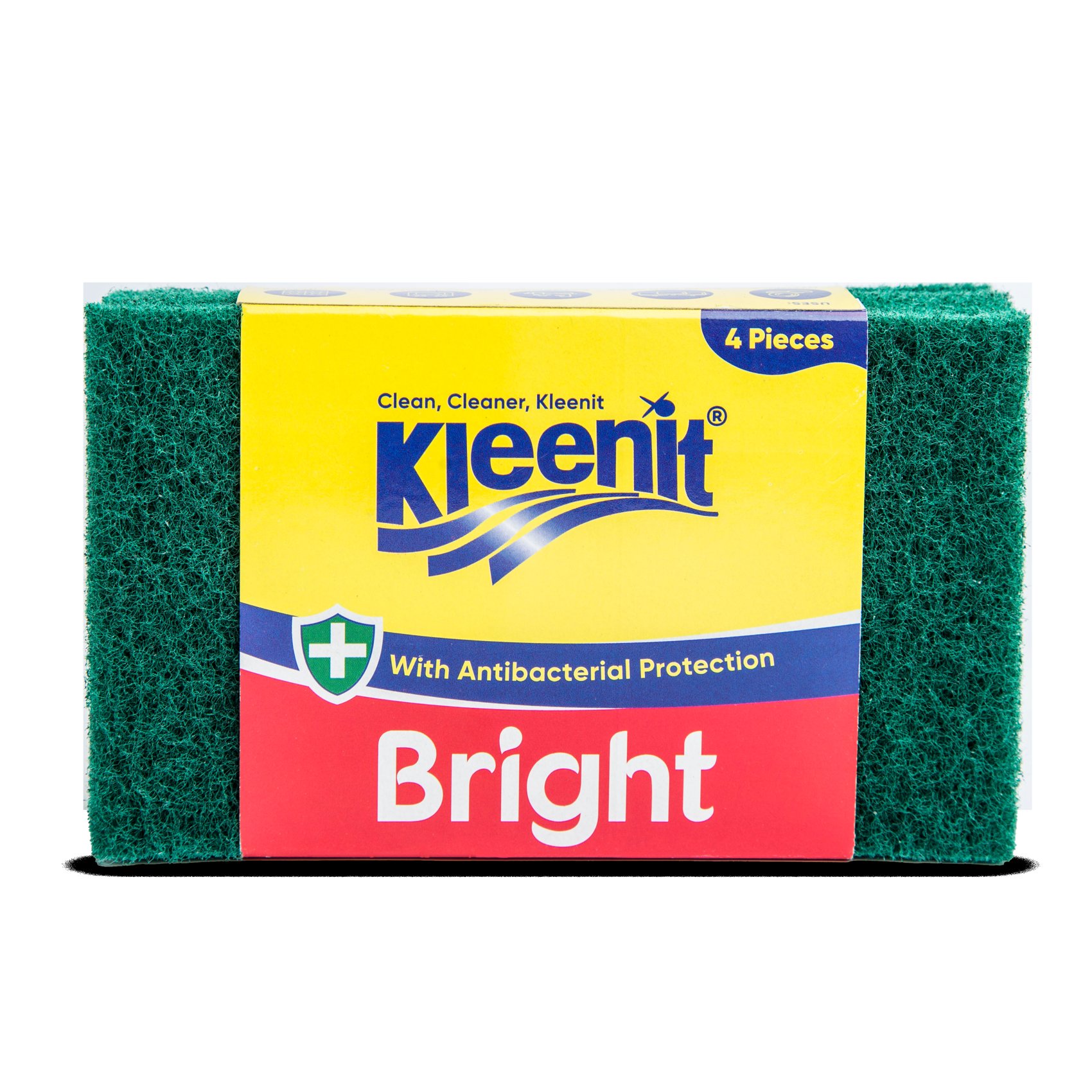 KLEENIT BRIGHT SCOURING PAD 4PACK