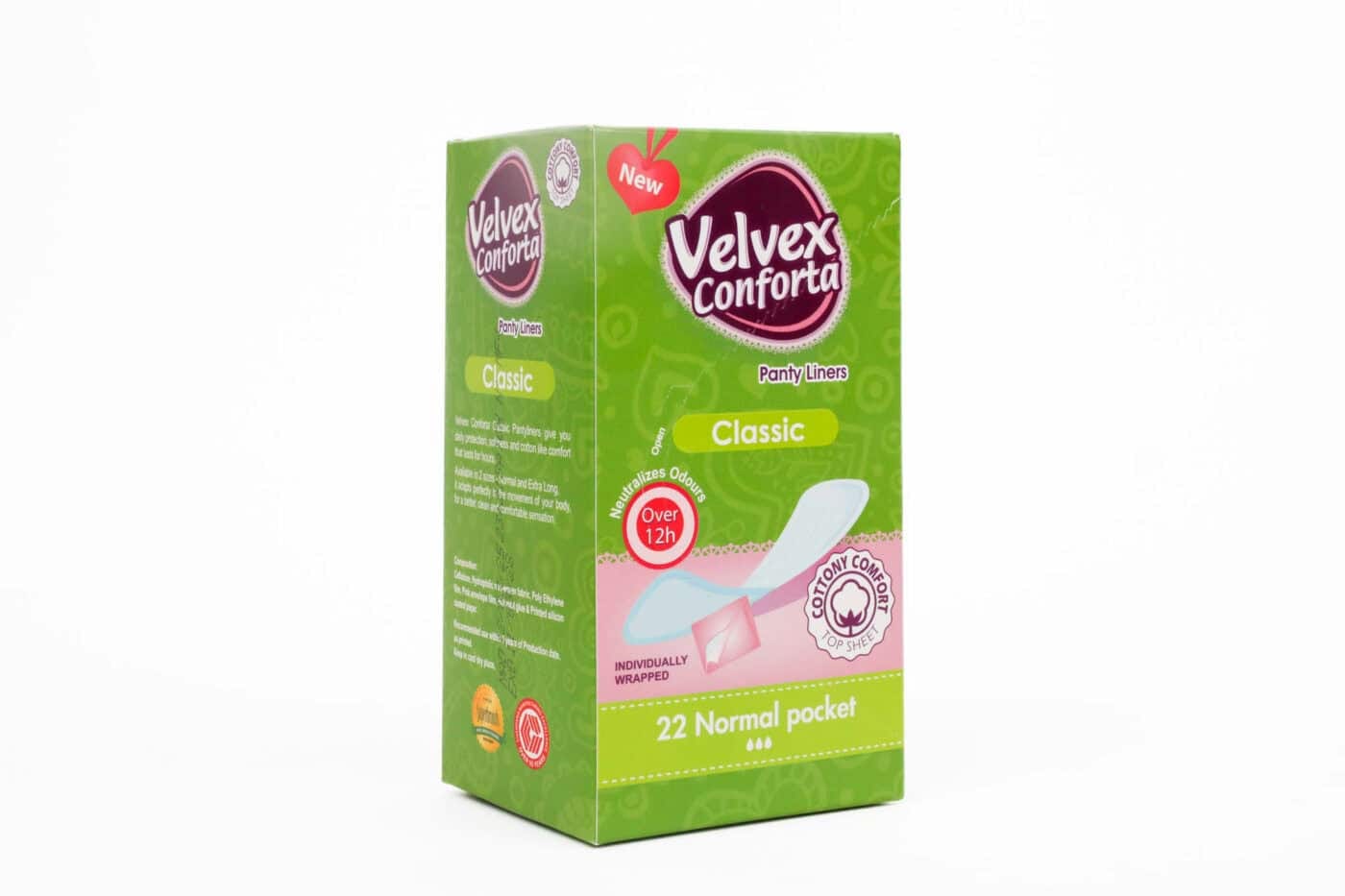 VELVEX CONFORTA PANTY LINERS NORMAL POCKET 22'S