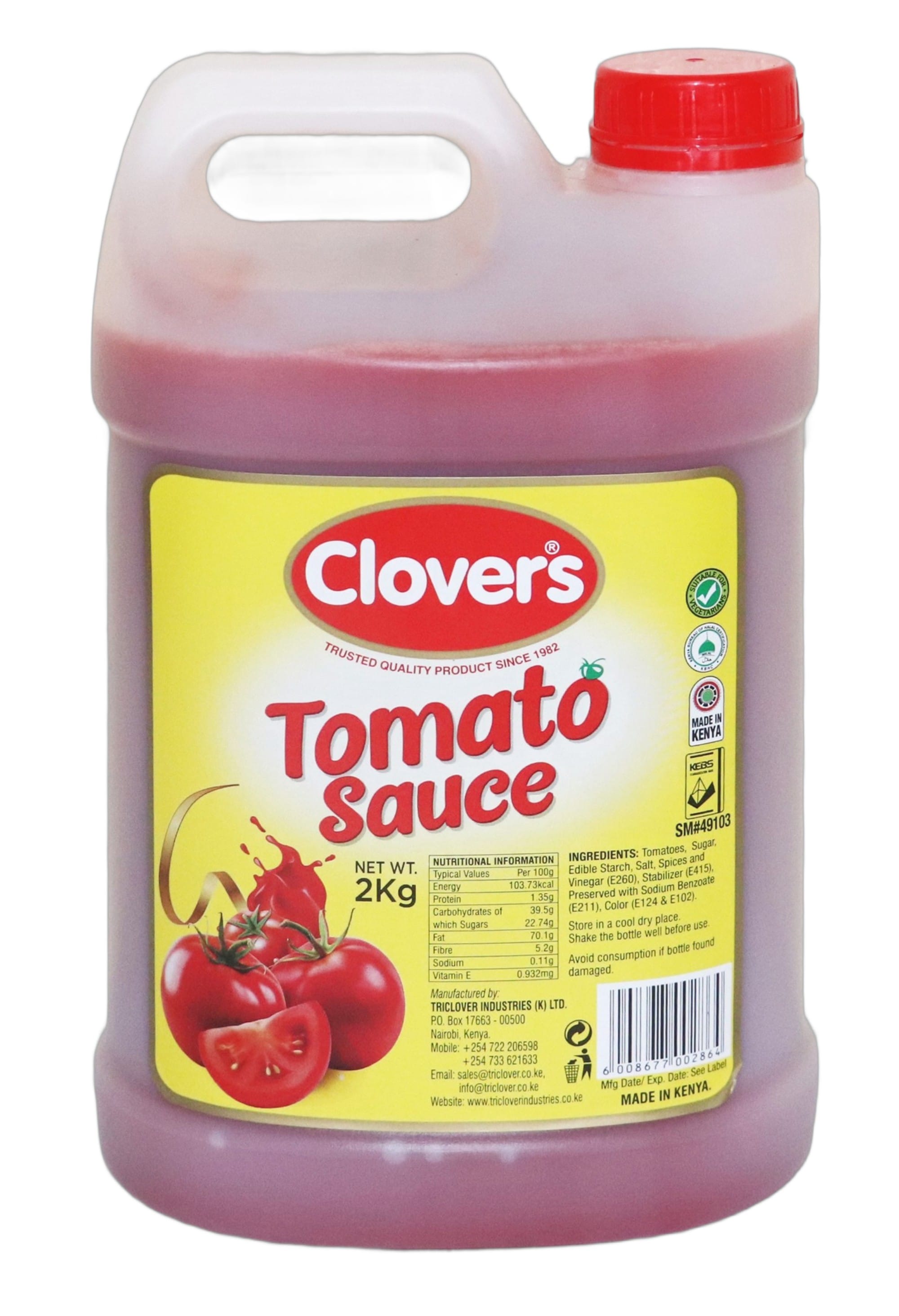 Clovers Tomatoe Sauce 2Kg