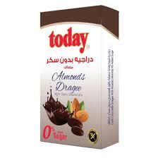 TODAYS DRAGREE DARK CHOCOLATE & ALMOND NO SUGAR 65G