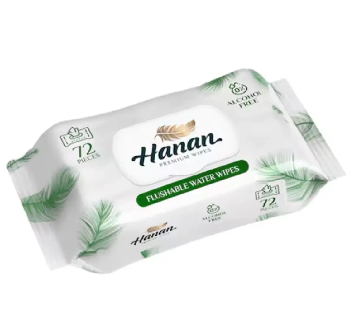 HANAN FLUSHABLE WATER WIPES 72S