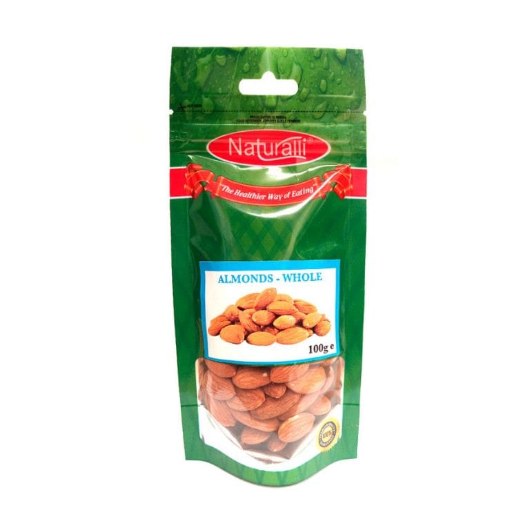 NATURALLI WHOLE ALMONDS 100GM