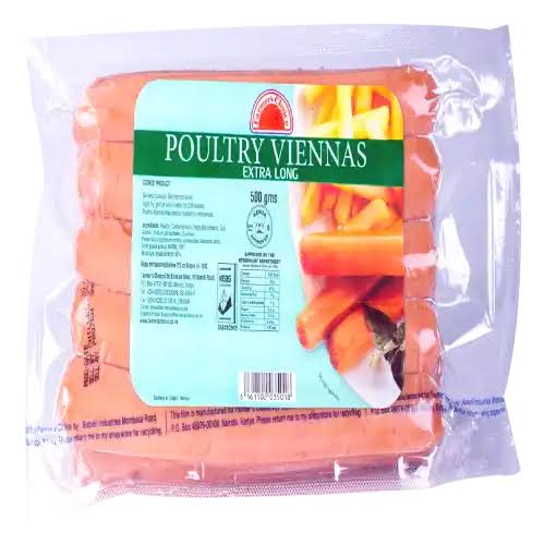 POULTRY VIENNA EXTRA LONG 500GM