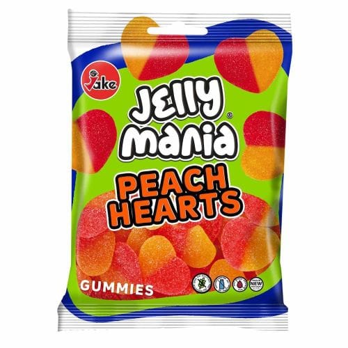 JAKE JELLY PEACH HEARTS 100GM