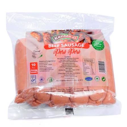 KENMEAT PERIPERI BEEF SAUSAGE 250G