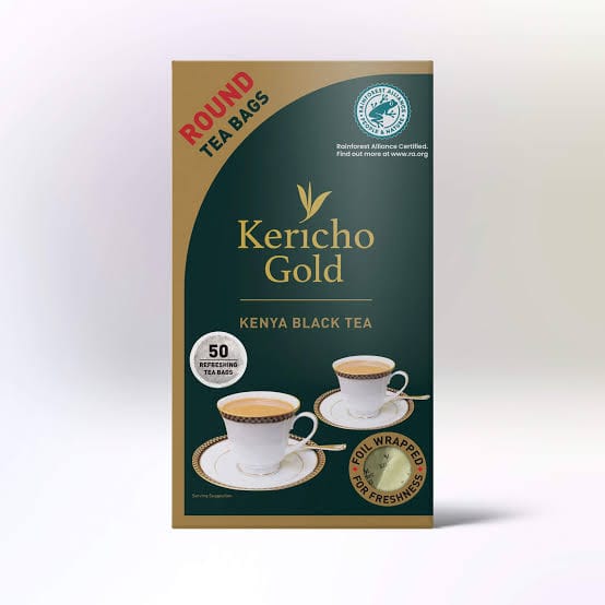KERICHO GOLD STRING & TAG TEA-BAGS 50'S