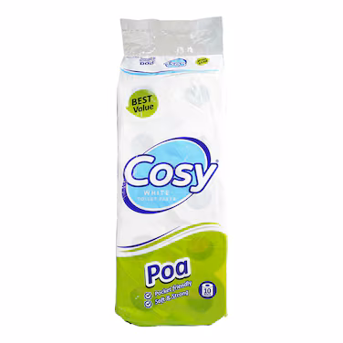 COSY POA TISSUE WHITE UNWRAPPED 10PACK