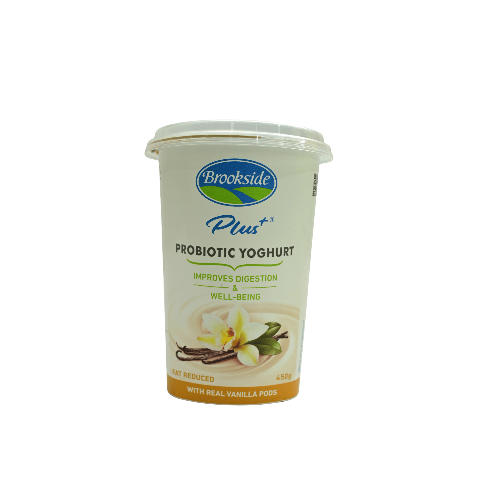 BROOKSIDE PROBIOTIC FRUIT CUP YGHRT VANILLA 450GM