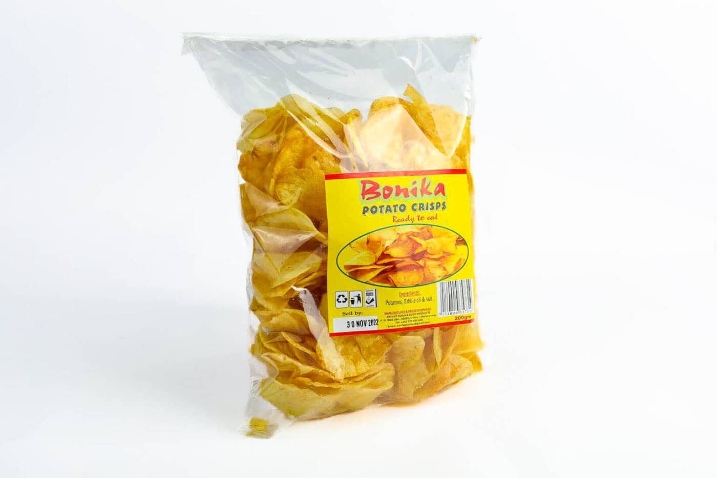 BRIGHT BONIKA POTATO CRISPS SALTED 200G