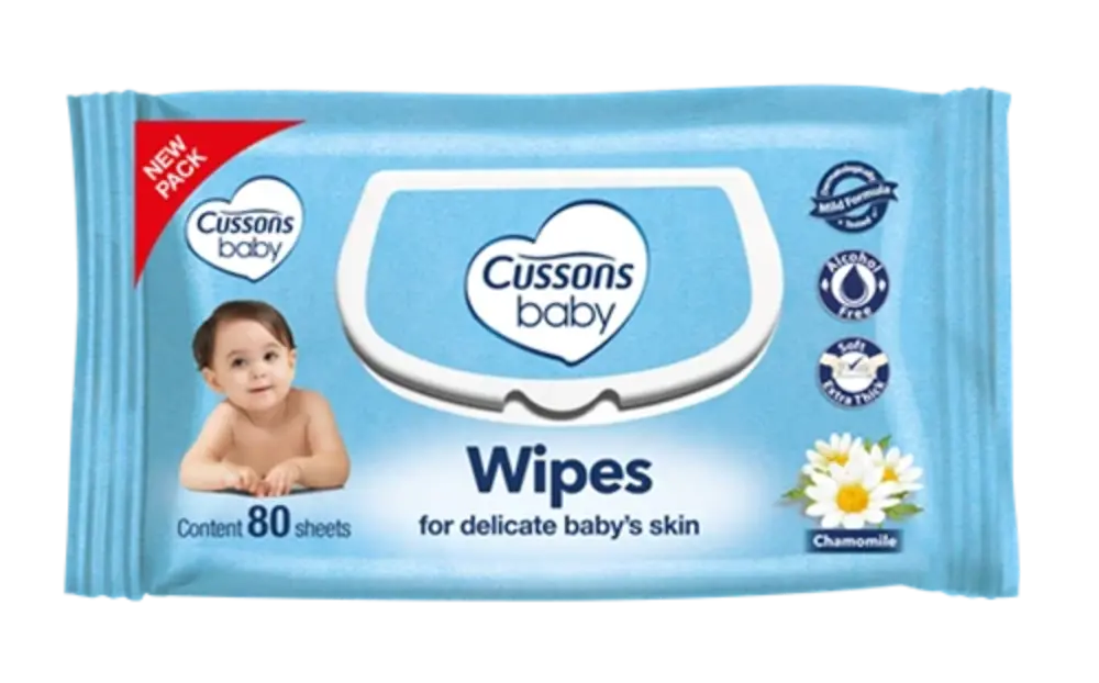 CUSSONS BABY MILD & GENTLE WIPES 80'S