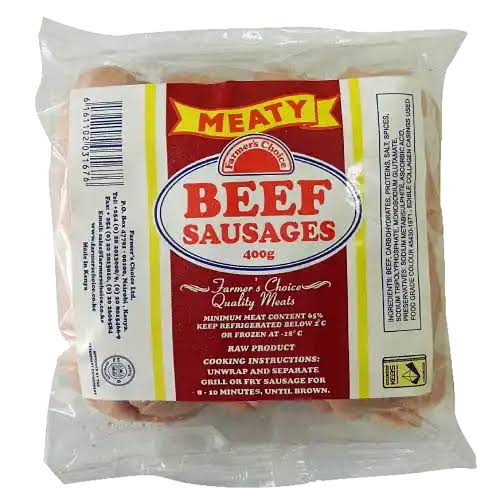 MEATY BEEF SAUSAGES 400GM