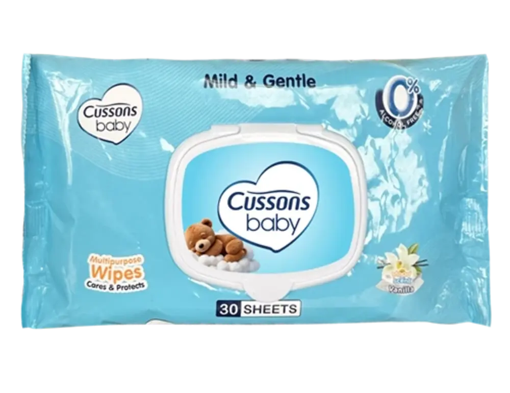 CUSSONS BABY WIPES MILD & GENTLE 30'S