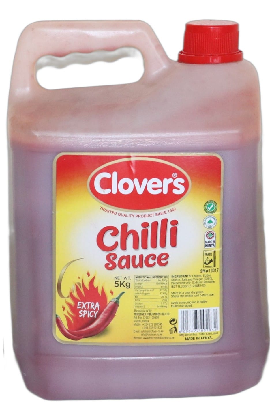 Clovers Chilli Sauce 5Ltr