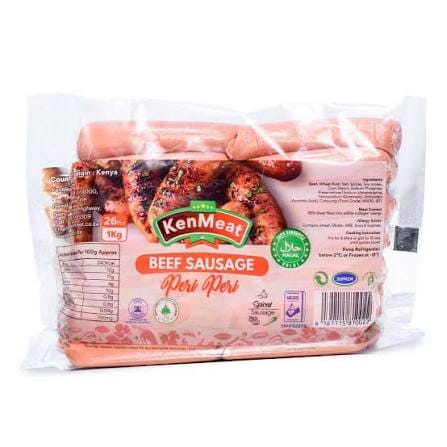 KENMEAT BEEF SAUSAGE PERI PERI 1KG