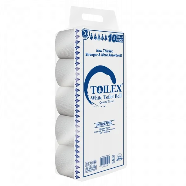 TOILEX WHITE TISSUE UNWRAPPED 10PACK