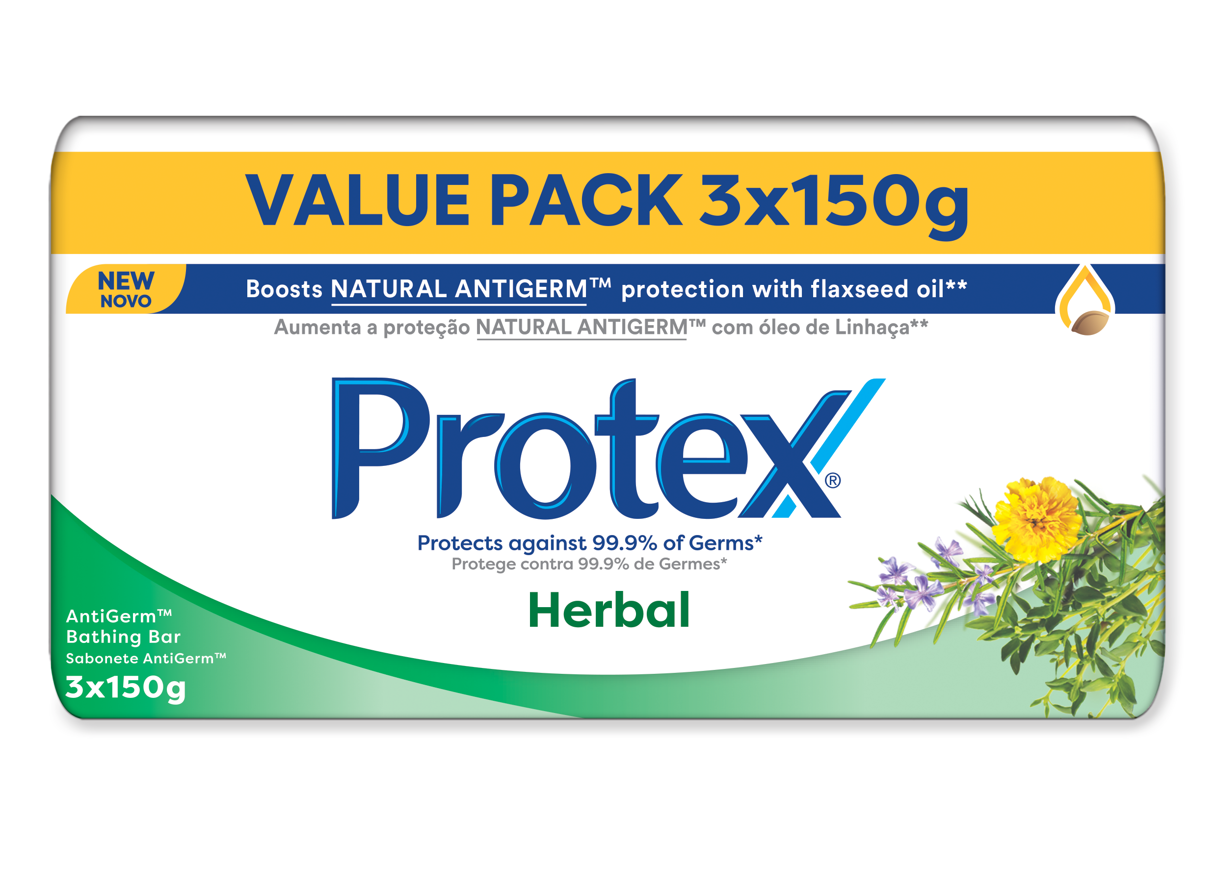 PROTEX HERBAL VALUE PACK  3*150GM