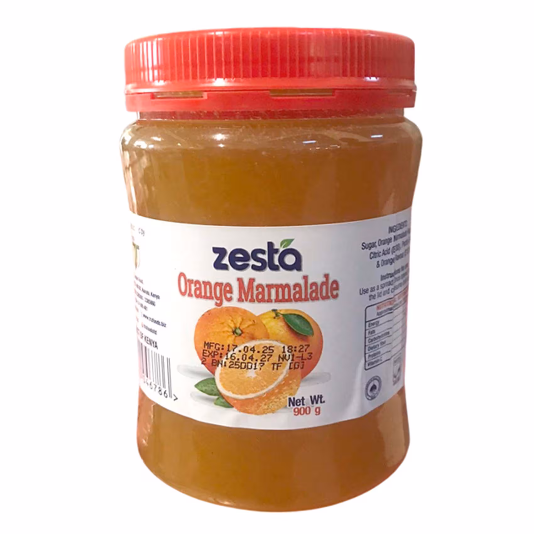 ZESTA ORANGE MARMALADE JAM PET 900GM