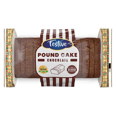 FESTIVE POUND CAKE CHOCOLATE SLICE 400G