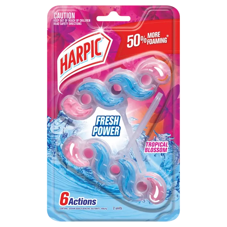 HARPIC TETRIS TOILET BLOCK TROPICAL BLOSSOM 35GM