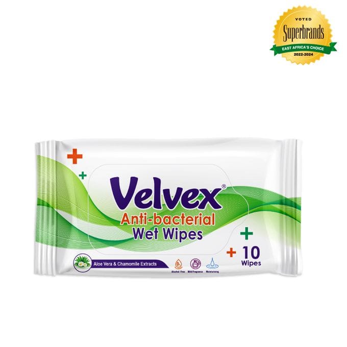 VELVEX ANTIBACTERIAL WET WIPES 10S