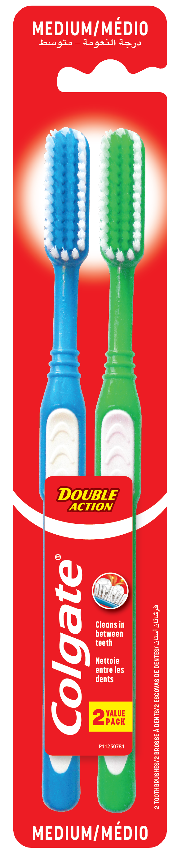 COLGATE DOUBLE ACTION HERBAL TWIN PACK TOOTHBRUSH