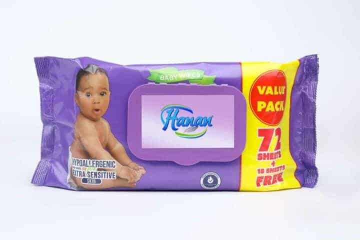 HANAN SENSITIVE WIPES 72'S