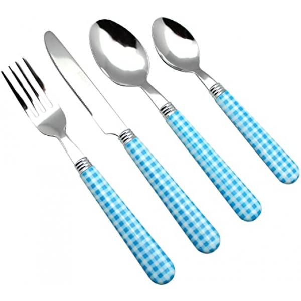 Plastic Handle Cultery 24Pcs
