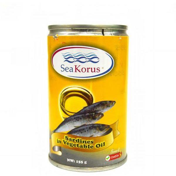 S/K Sardines In Veg Oil 155Gm
