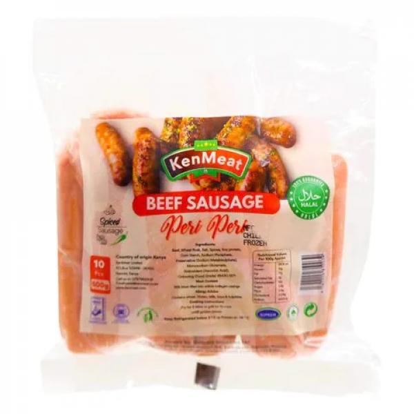 Kenmeat Beef Sausage Peri Peri 500G