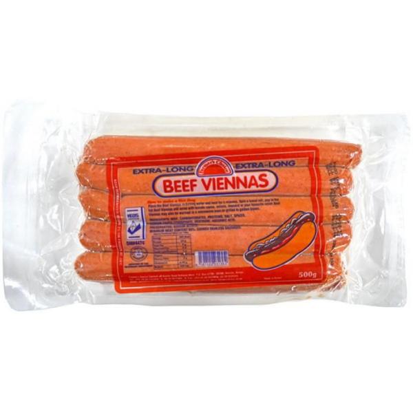 Beef Vienna Ex- Long 500Gm