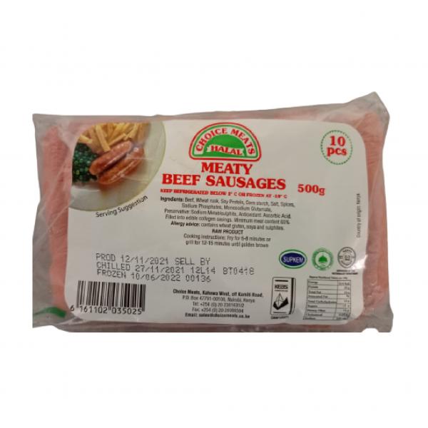 Halal Meaty Beef Sausage 500Gm