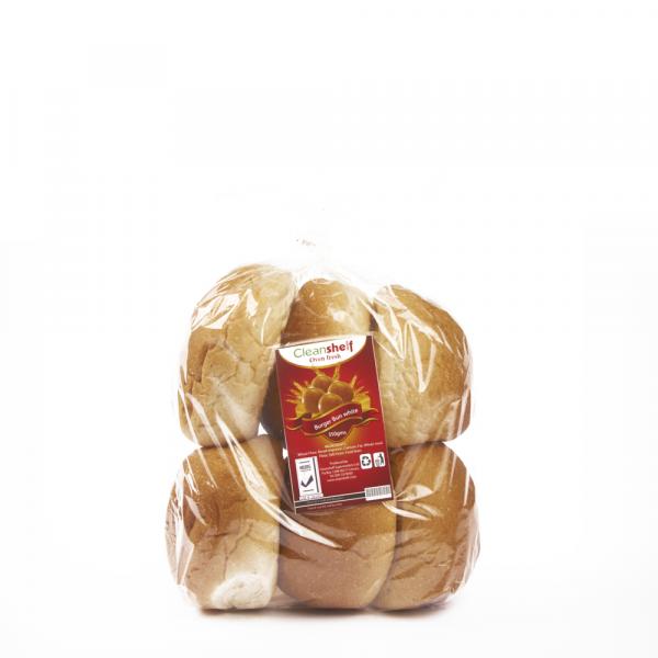 Cleanshelf Burger Buns White 350Gm
