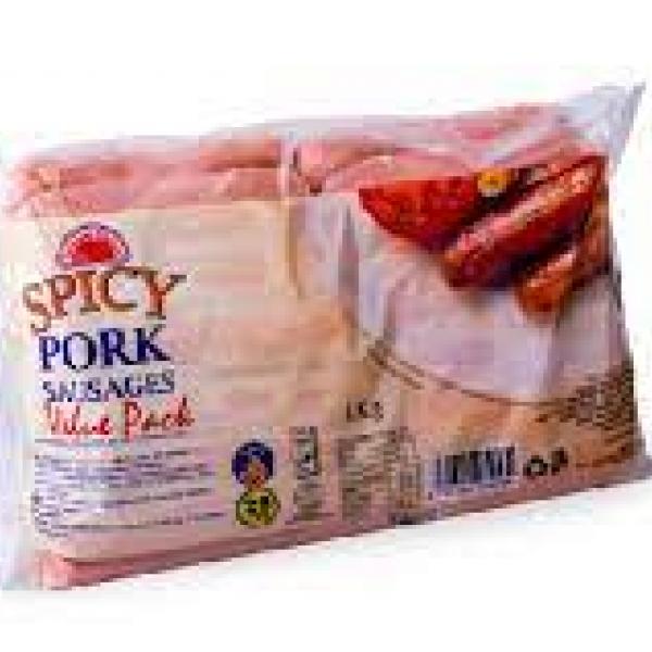 Spicy Pork Sauceges V/P 1Kg