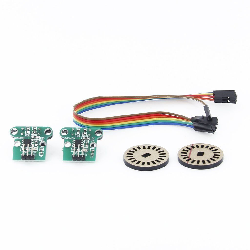 Double speed measuring module with photoelectric encoder/tachometer