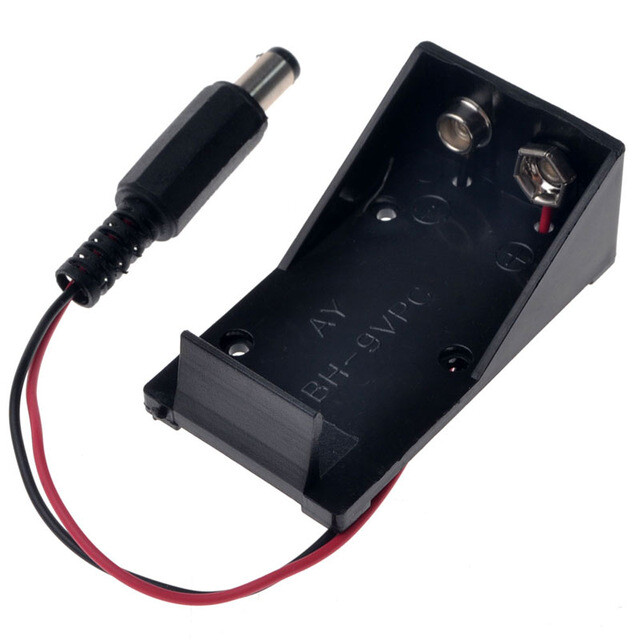 9V Battery Holder with DC Port