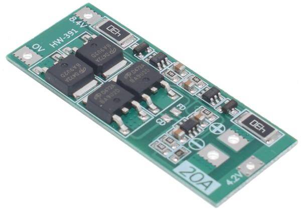 2S 20A BMS Lithium Battery Charger With Cell Balancing