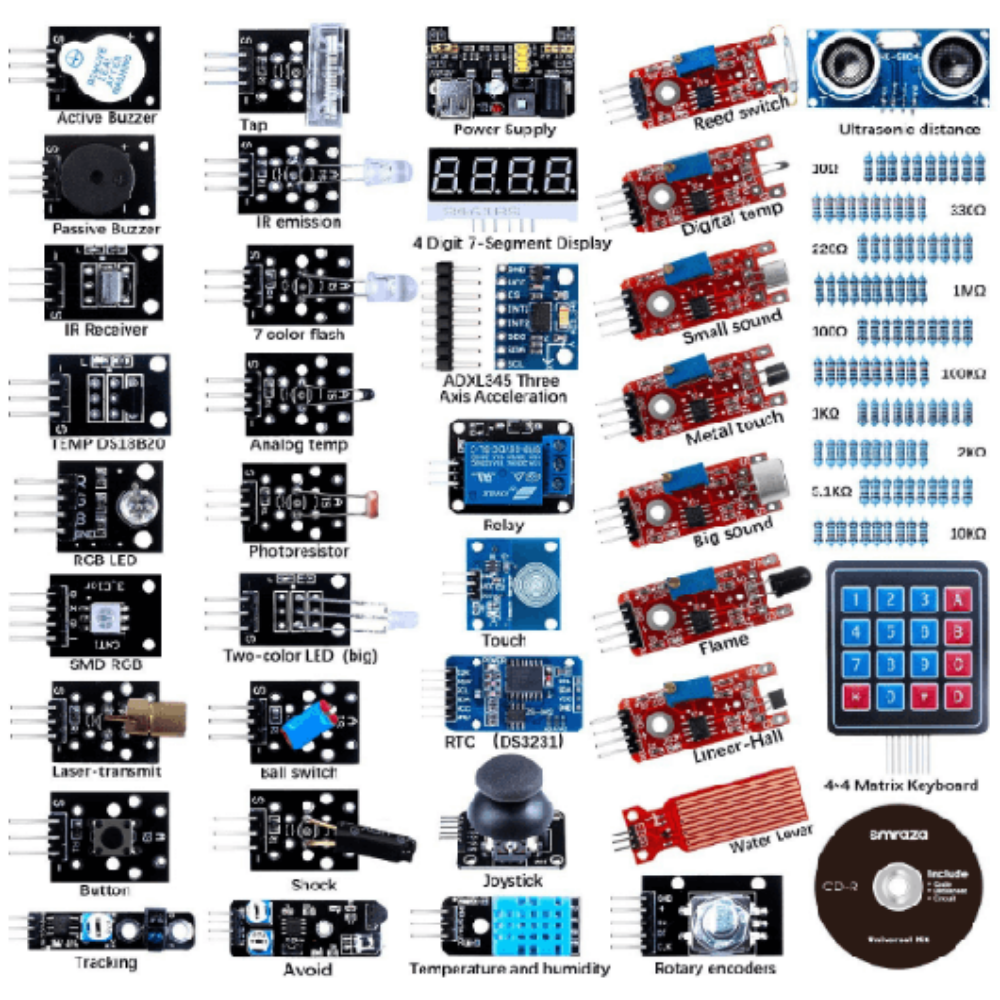 Sensors Kit starter/beginner for Arduino