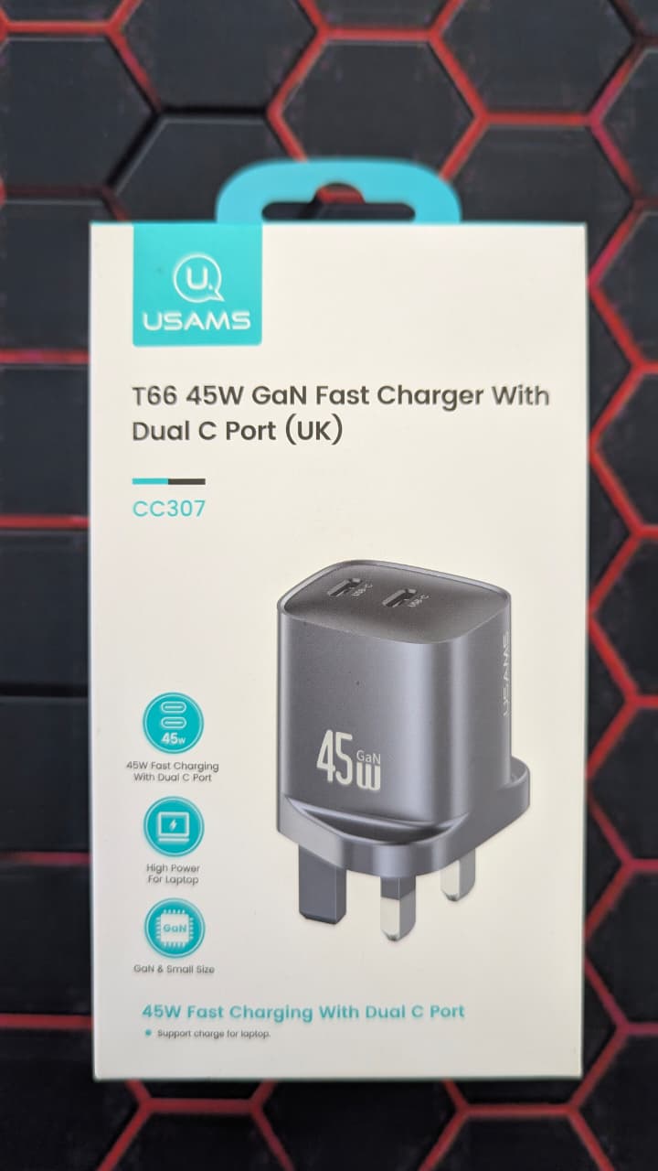 45W GAN Fast Charger with Dual C ports UK