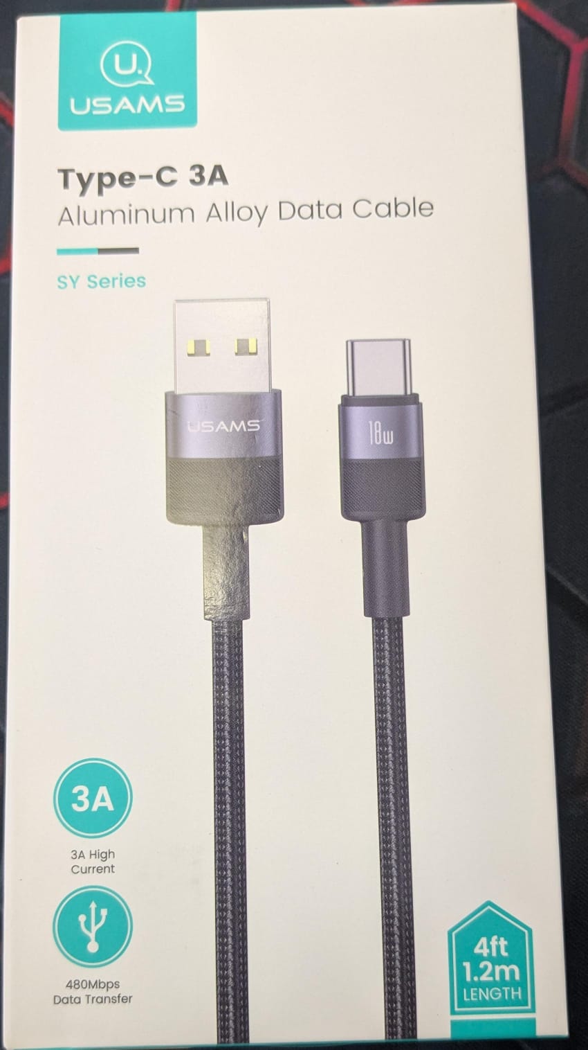 USB  to Type -c 3A Alluminium Alloy Data  cable 