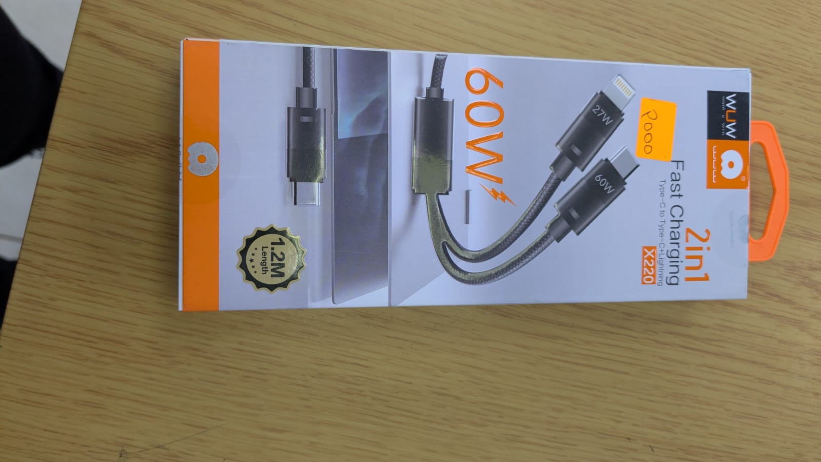 WUW 2 in 1 cable 60W 