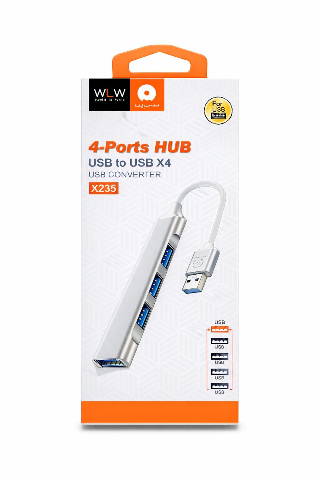 4 Ports HUB USB  converter
