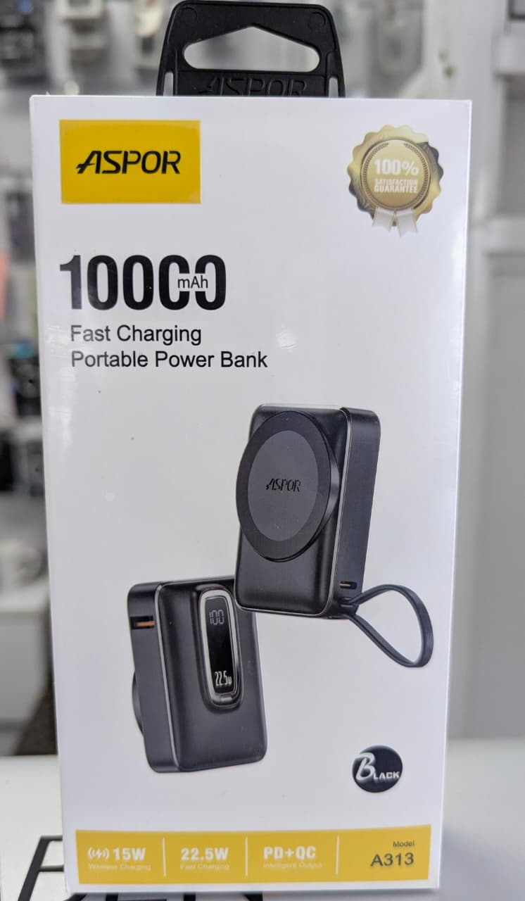 Aspor fast Charing Portable Power Bank 10000mAh