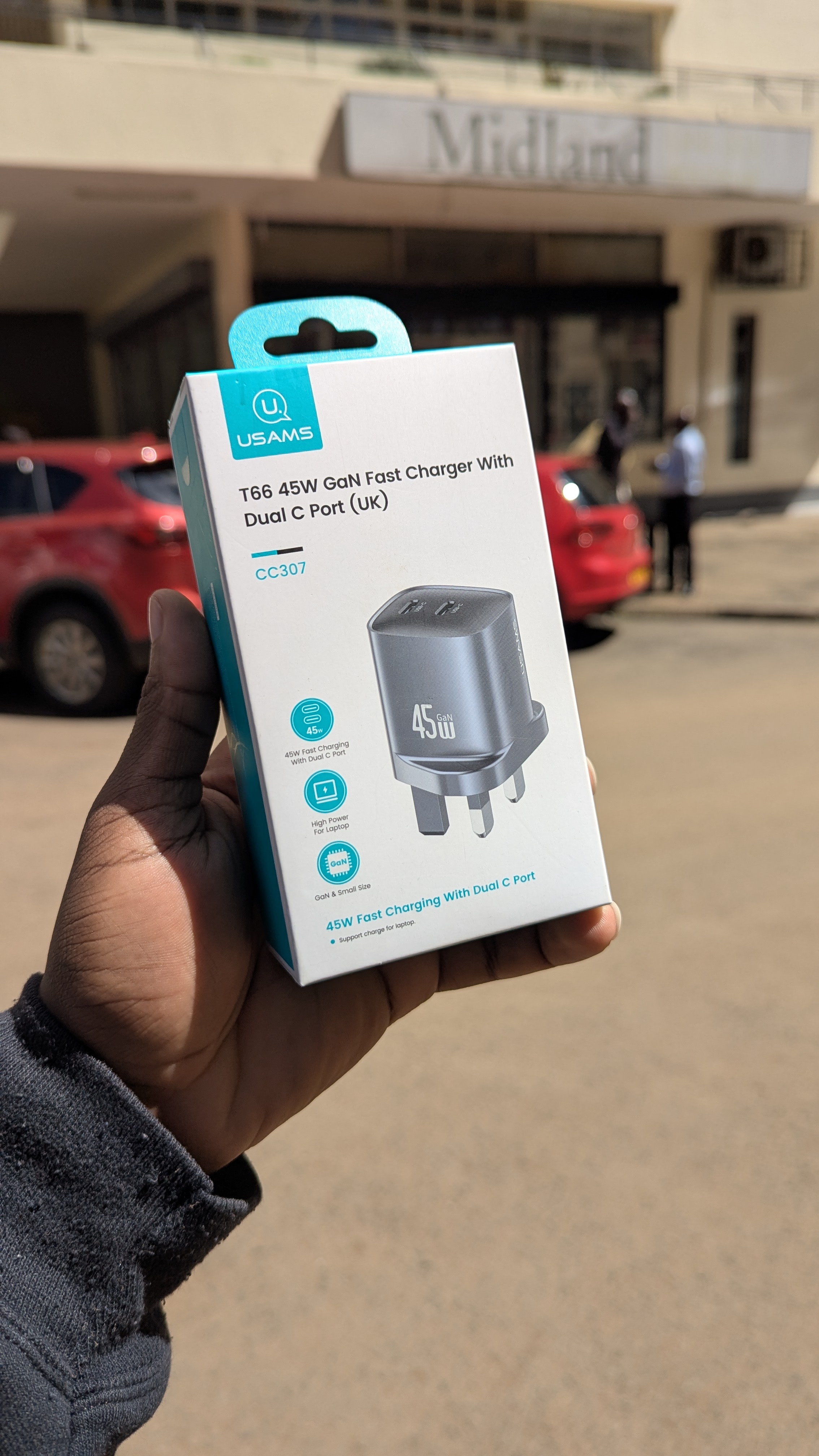 45W GAN Fast Charger with Dual C ports UK