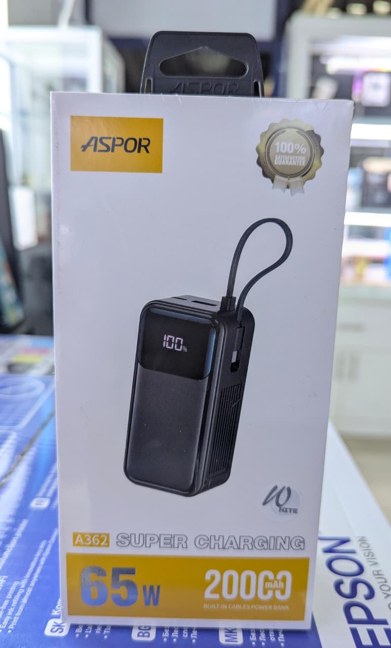 Aspor super charging 20000mAh power bank 