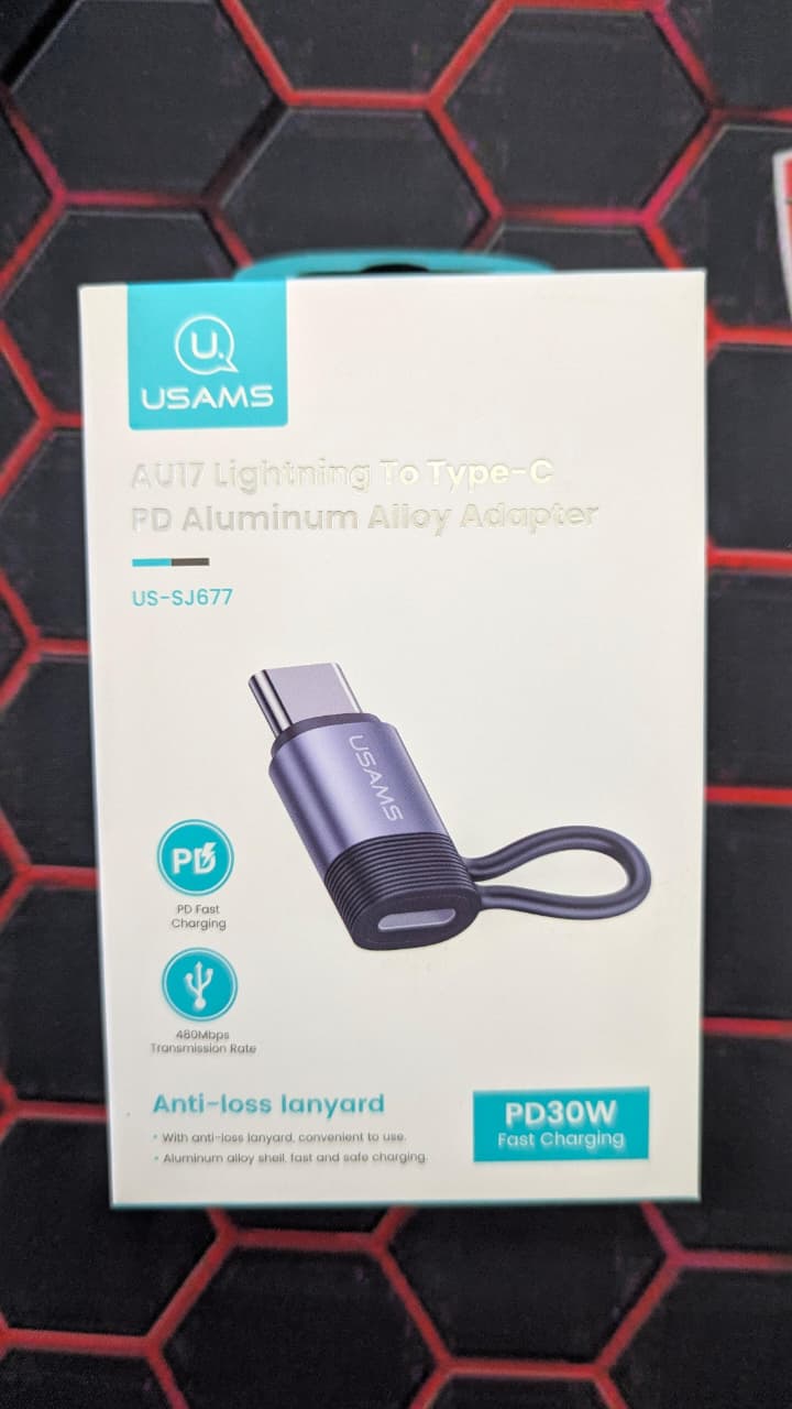 AU17 Ligthning to Type-C PD Allumnium Alloy Adapter