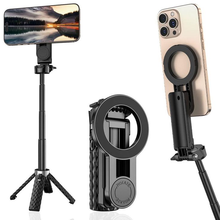 2 in 1 Mini magnetic suction selfie stick