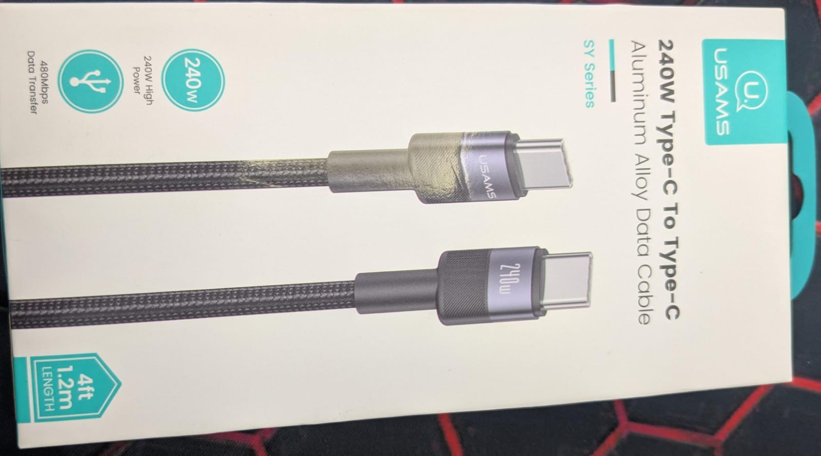 240W Type-c to Type-c Aluminium Alloy Data Cable