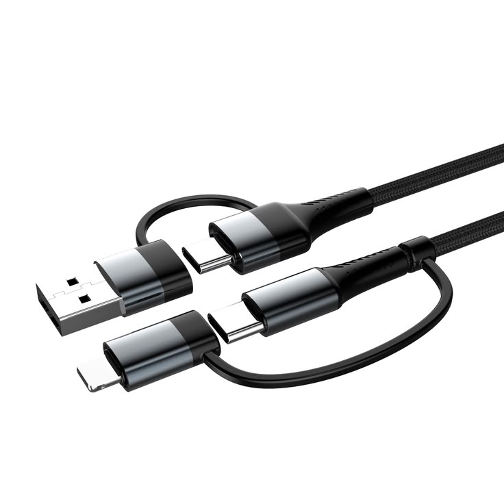 WUW 4 in 1 65W Weave cable 1.5m